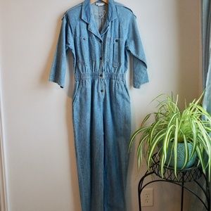 Vintage Denim Coverall Jumpsuit